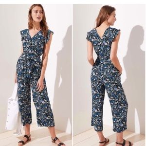 LOFT Petite Floral Jumpsuit